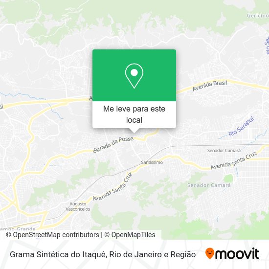 Grama Sintética do Itaquê mapa