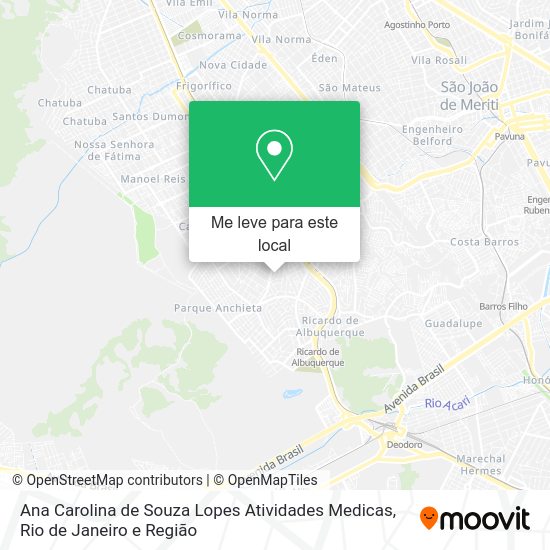 Ana Carolina de Souza Lopes Atividades Medicas mapa