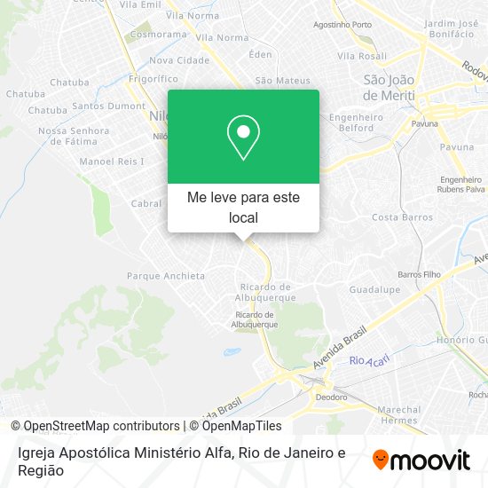 Igreja Apostólica Ministério Alfa mapa
