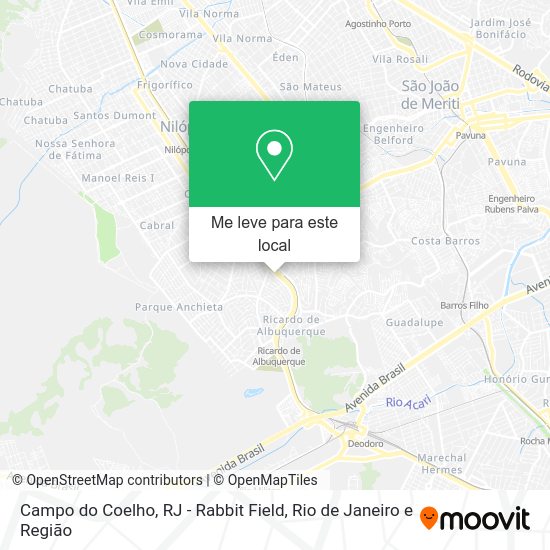 Campo do Coelho, RJ - Rabbit Field mapa