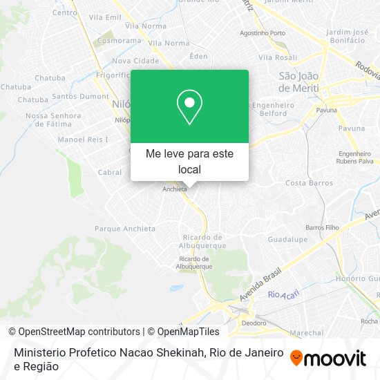 Ministerio Profetico Nacao Shekinah mapa