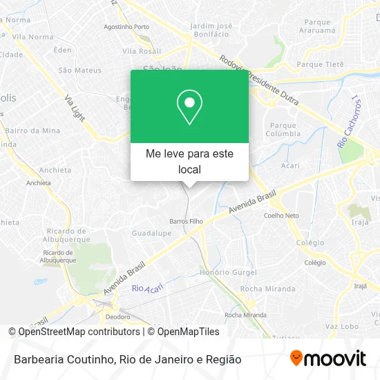 Barbearia Coutinho mapa