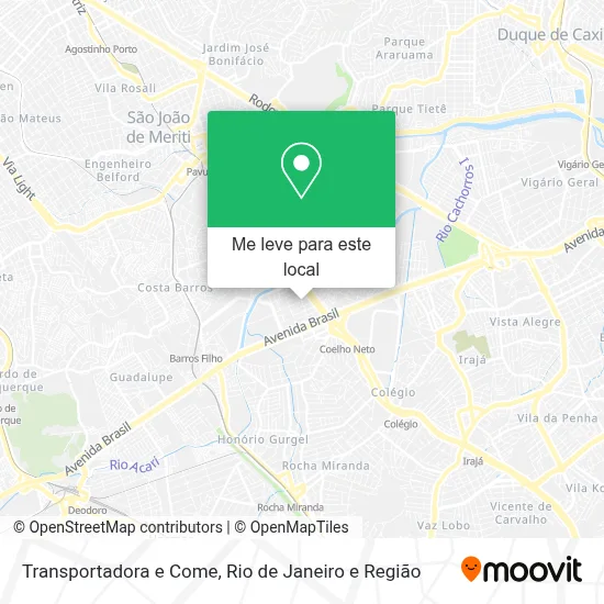 Transportadora e Come mapa