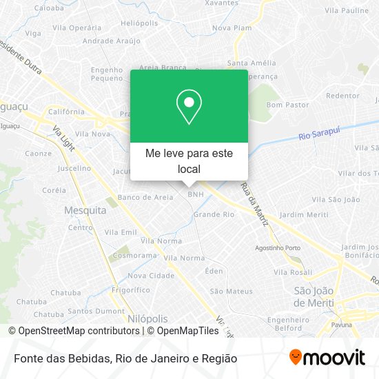Fonte das Bebidas mapa