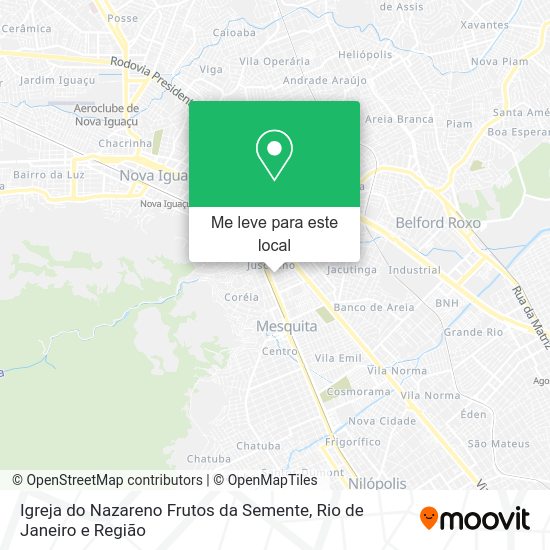 Igreja do Nazareno Frutos da Semente mapa