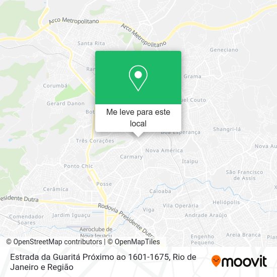 Estrada da Guaritá Próximo ao 1601-1675 mapa