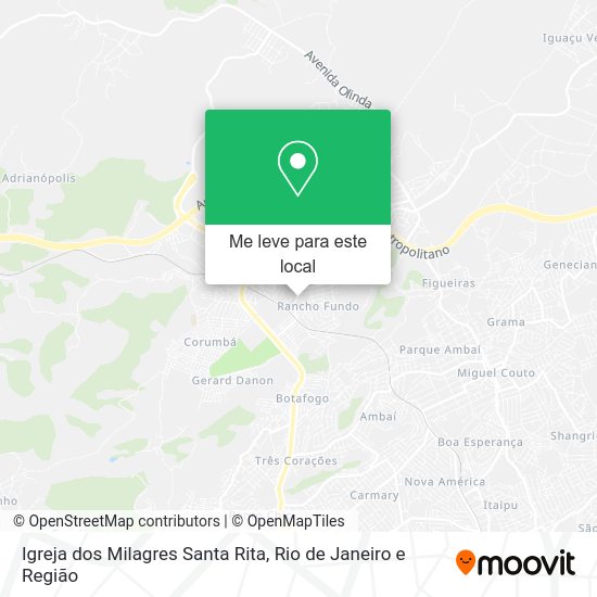 Igreja dos Milagres Santa Rita mapa