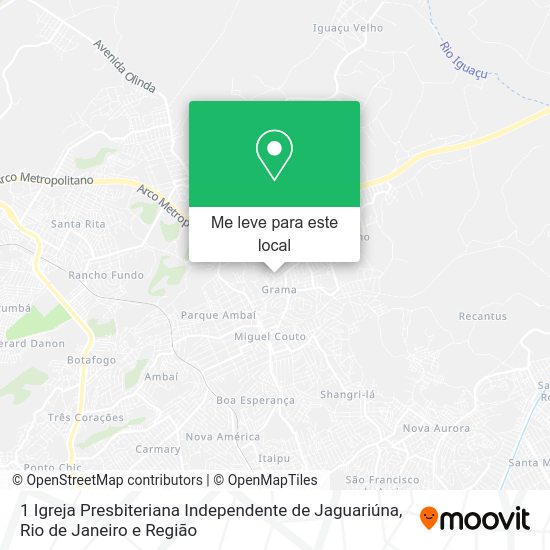 1 Igreja Presbiteriana Independente de Jaguariúna mapa