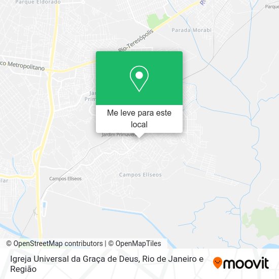 Igreja Universal da Graça de Deus mapa