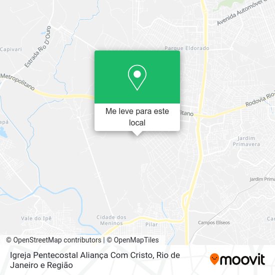 Igreja Pentecostal Aliança Com Cristo mapa