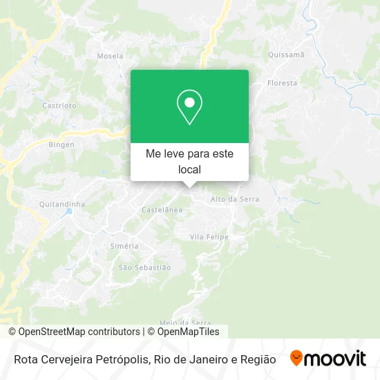 Rota Cervejeira Petrópolis mapa