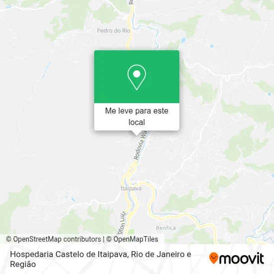 Hospedaria Castelo de Itaipava mapa
