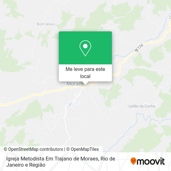 Igreja Metodista Em Trajano de Moraes mapa
