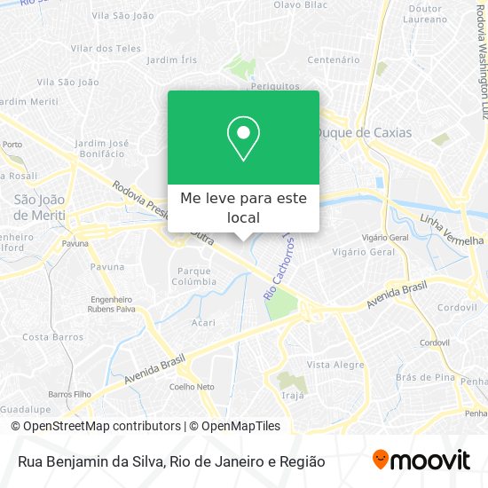 Rua Benjamin da Silva mapa