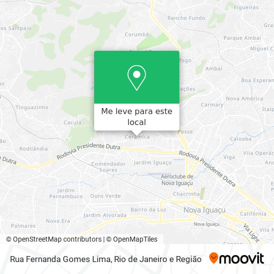 Rua Fernanda Gomes Lima mapa