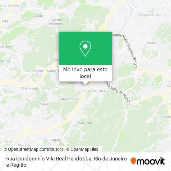 Rua Condomínio Vila Real Pendotiba mapa