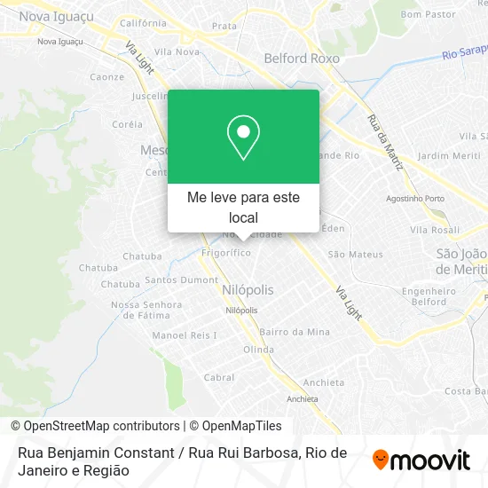 Rua Benjamin Constant / Rua Rui Barbosa mapa
