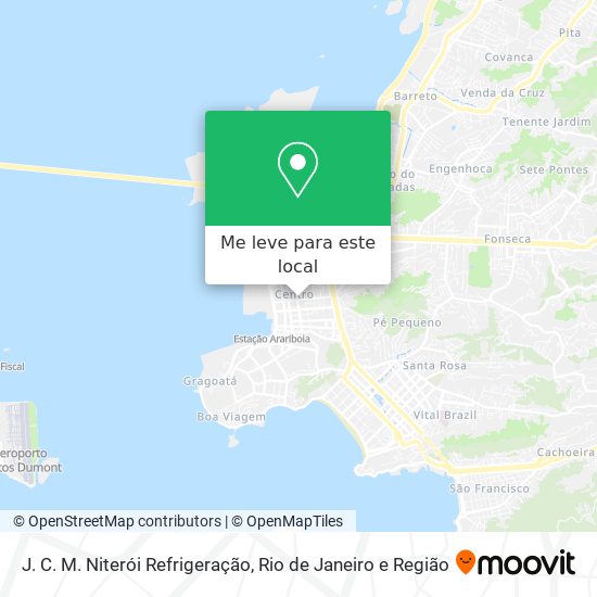 J. C. M. Niterói Refrigeração mapa