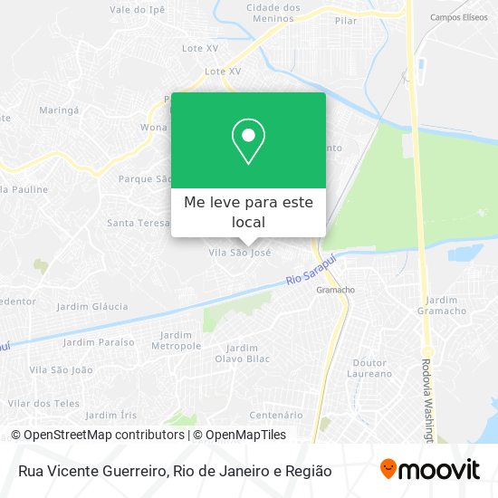 Rua Vicente Guerreiro mapa