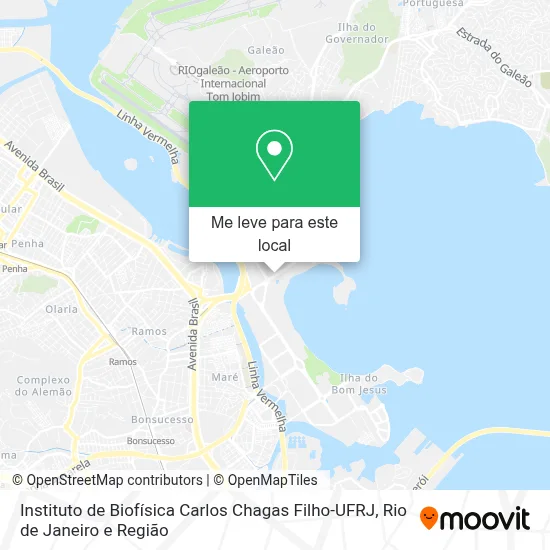 Instituto de Biofísica Carlos Chagas Filho-UFRJ mapa