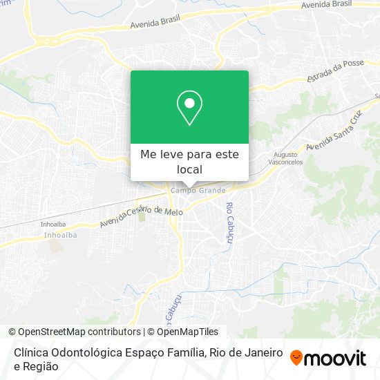 Clínica Odontológica Espaço Família mapa