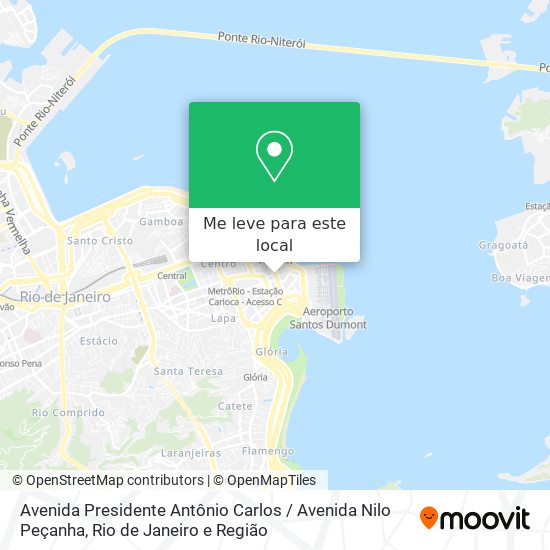 Avenida Presidente Antônio Carlos / Avenida Nilo Peçanha mapa