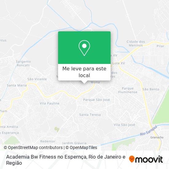 Academia Bw Fitness no Espernça mapa