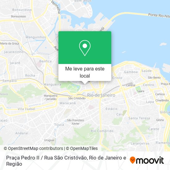Praça Pedro II / Rua São Cristóvão mapa