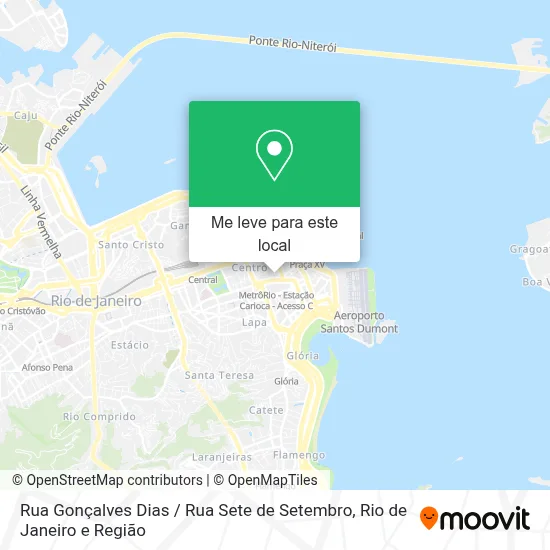 Rua Gonçalves Dias / Rua Sete de Setembro mapa