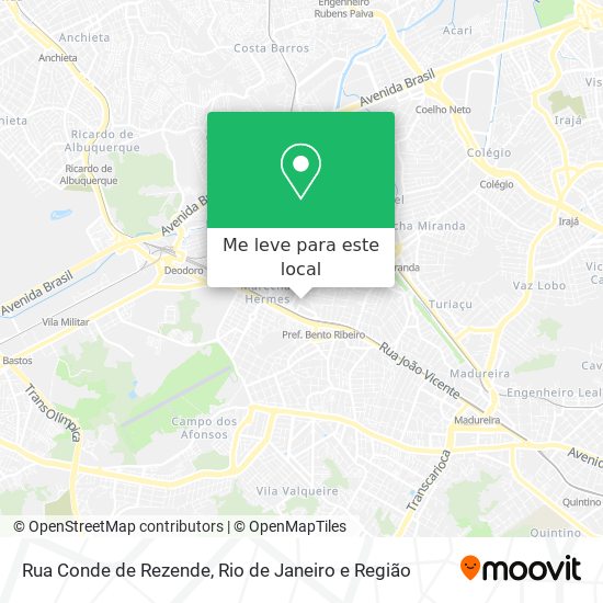 Rua Conde de Rezende mapa
