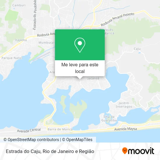 Estrada do Caju mapa
