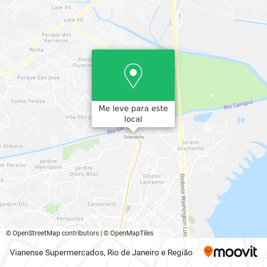 Vianense Supermercados mapa