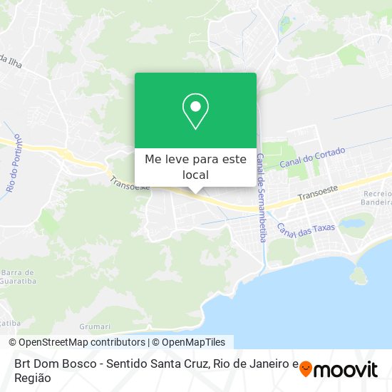 Brt Dom Bosco - Sentido Santa Cruz mapa