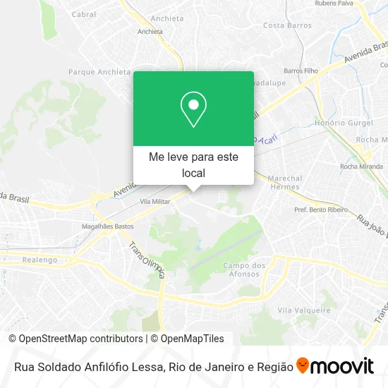 Rua Soldado Anfilófio Lessa mapa