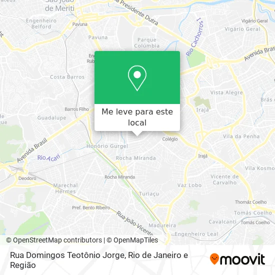 Rua Domingos Teotônio Jorge mapa