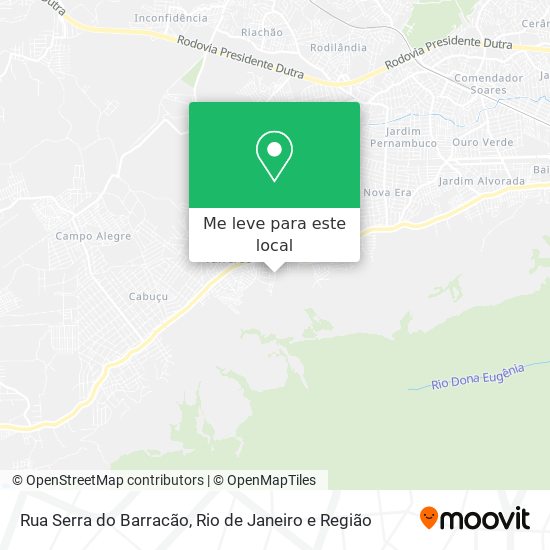 Rua Serra do Barracão mapa