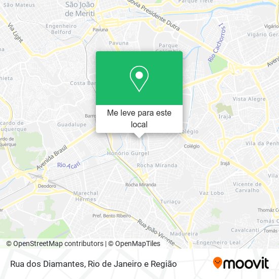 Rua dos Diamantes mapa