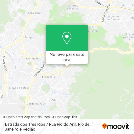 Estrada dos Três Rios / Rua Rio do Anil mapa