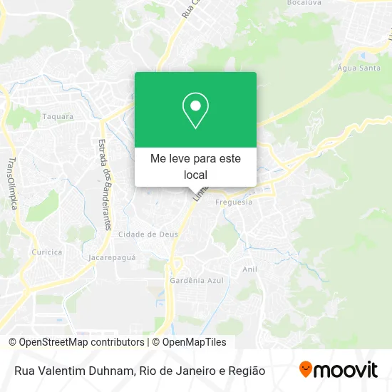 Rua Valentim Duhnam mapa