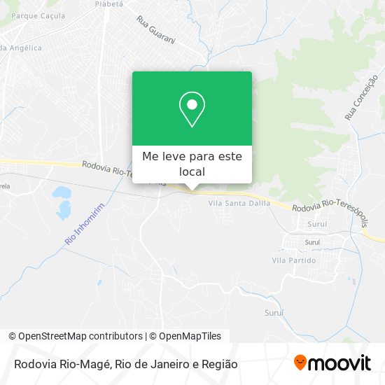 Rodovia Rio-Magé mapa