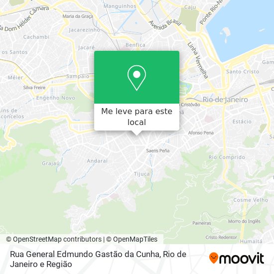 Rua General Edmundo Gastão da Cunha mapa