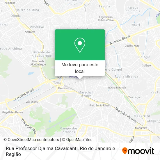 Rua Professor Djalma Cavalcânti mapa