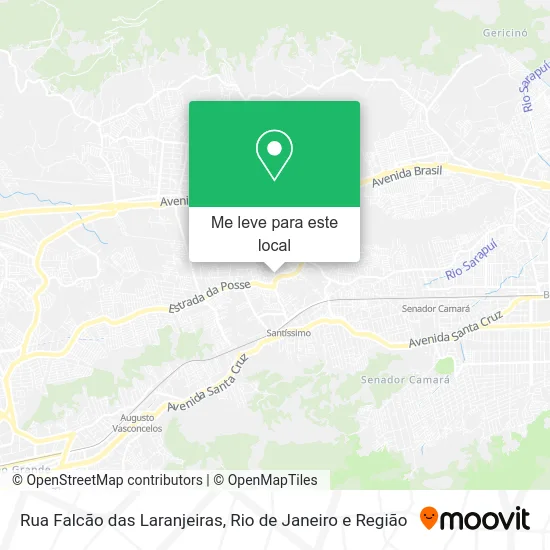 Rua Falcão das Laranjeiras mapa