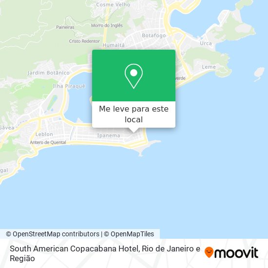 South American Copacabana Hotel mapa