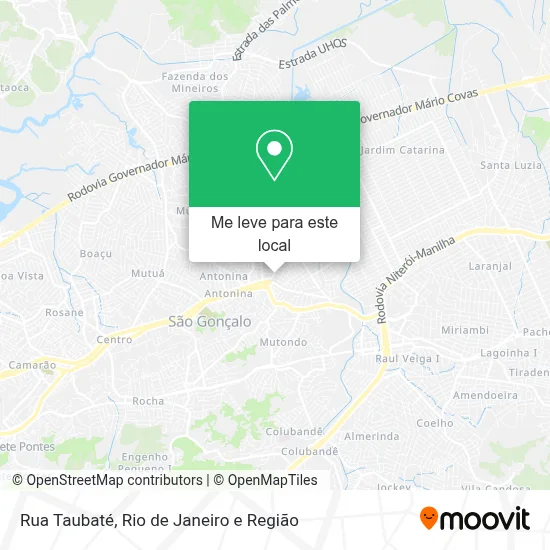 Rua Taubaté mapa
