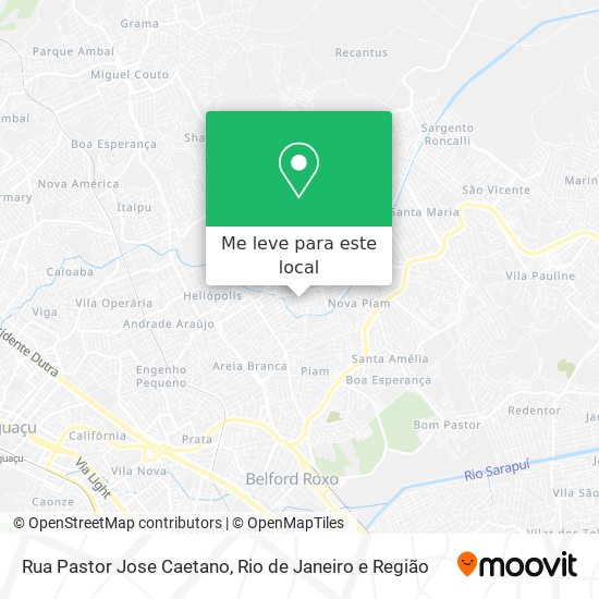 Rua Pastor Jose Caetano mapa