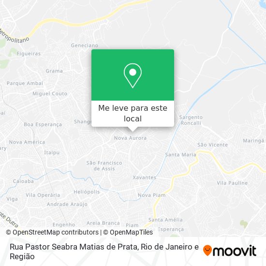 Rua Pastor Seabra Matias de Prata mapa