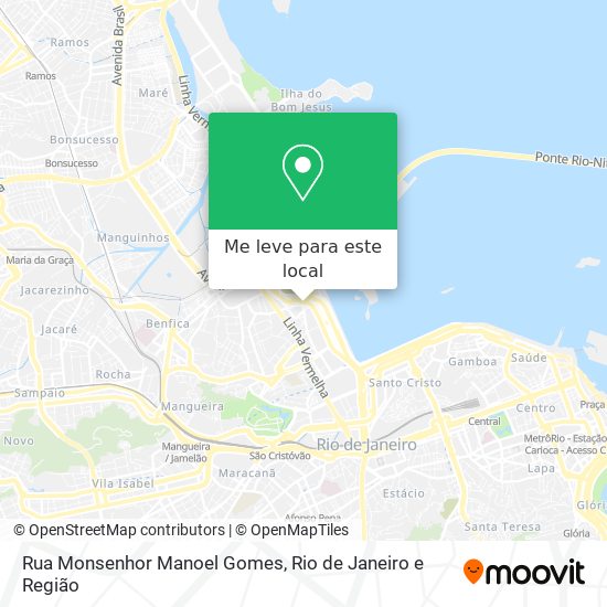 Rua Monsenhor Manoel Gomes mapa