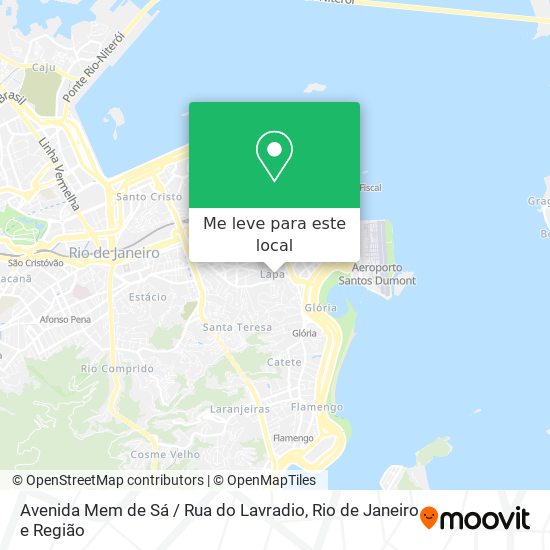 Avenida Mem de Sá / Rua do Lavradio mapa