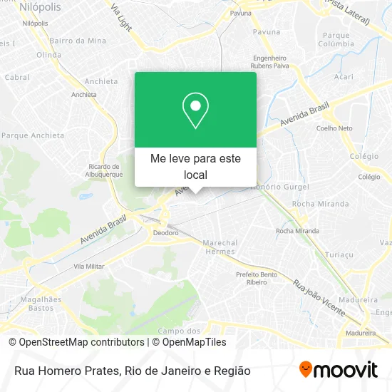 Rua Homero Prates mapa